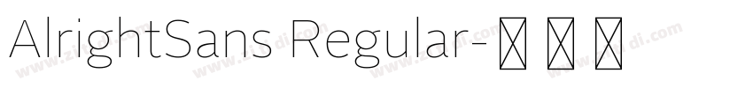 AlrightSans Regular字体转换